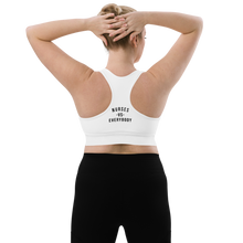 Load image into Gallery viewer, Nursing in the Six - TORONTO SKYLINE - Longline Sports Bra - WHITE
