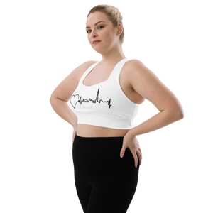 Nursing in the Six - TORONTO SKYLINE - Longline Sports Bra - WHITE