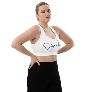 Nursing in the Six - TORONTO SKYLINE - Longline Sports Bra - WHITE