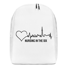 Load image into Gallery viewer, Nursing in the Six - TORONTO SKYLINE / Nursing In The Six - Print - Minimalist Backpack (WHITE)
