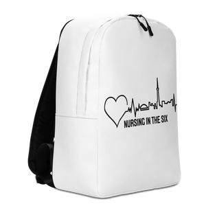 Nursing in the Six - TORONTO SKYLINE / Nursing In The Six - Print - Minimalist Backpack (WHITE)