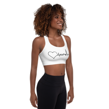 Load image into Gallery viewer, Nursing in the Six - TORONTO SKYLINE - Padded Sports Bra - WHITE
