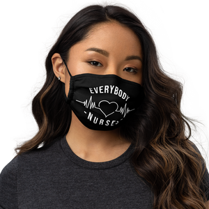 Nursing in the Six - EVERYBODY 'LOVES' NURSES - Premium Face Mask (BLACK)