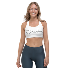 Load image into Gallery viewer, Nursing in the Six - TORONTO SKYLINE - Sports Bra - WHITE

