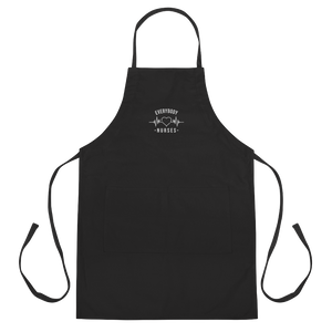 Nursing in the Six - EVERYBODY 'LOVES' NURSES - Embroidered Apron - BLACK