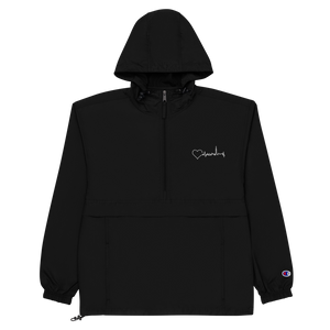 Nursing in the Six - Toronto Skyline - Embroidered Champion Packable Jacket - Unisex - BLACK