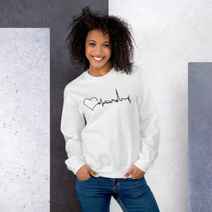 Nursing in the Six - Toronto Skyline - Unisex - Crew Neck Sweatshirt - WHITE