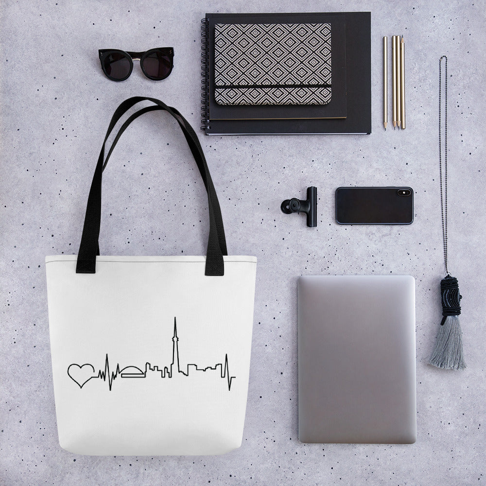 Nursing in the Six - Toronto Skyline - Tote bag - B/W