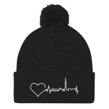 Load image into Gallery viewer, Nursing in the Six - TORONTO SKYLINE - Pom-Pom Toque - BLACK
