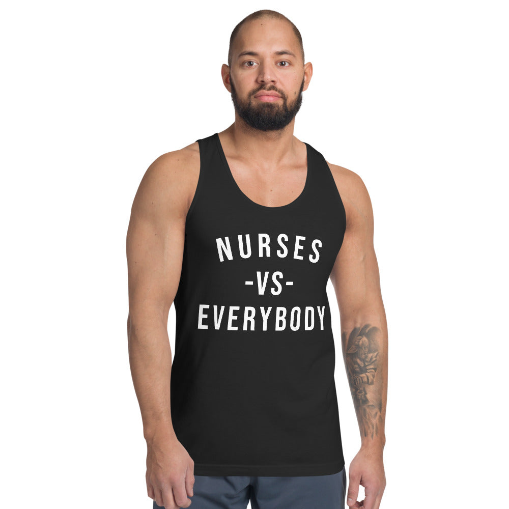 Nursing in the Six - NURSES VS. EVERYBODY - Unisex - Tank Top - BLACK