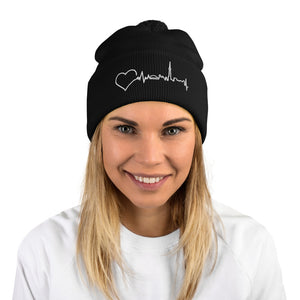 Nursing in the Six - TORONTO SKYLINE - Pom-Pom Toque - BLACK