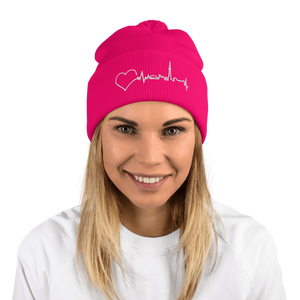 Nursing in the Six - TORONTO SKYLINE - Pom-Pom Toque - HOT PINK