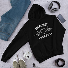 Load image into Gallery viewer, Nursing In The Six - EVERYBODY &#39;LOVES&#39; NURSES - Hoodie - Unisex - BLACK
