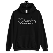 Load image into Gallery viewer, Nursing in the Six - TORONTO SKYLINE/Nursing In The Six - Unisex Hoodie - BLACK
