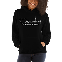 Load image into Gallery viewer, Nursing in the Six - TORONTO SKYLINE/Nursing In The Six - Unisex Hoodie - BLACK
