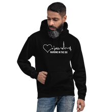Load image into Gallery viewer, Nursing in the Six - TORONTO SKYLINE/Nursing In The Six - Unisex Hoodie - BLACK
