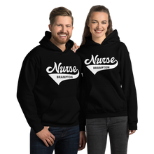 Load image into Gallery viewer, Nursing in the Six - Varsity Nurse - Brampton - Hoodie - Unisex - Black
