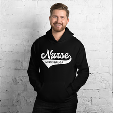 Load image into Gallery viewer, Nursing in the Six - Varsity Nurse - Mississauga- Hoodie - Unisex - BLACK
