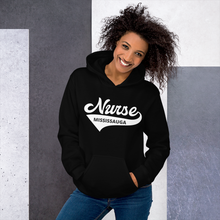 Load image into Gallery viewer, Nursing in the Six - Varsity Nurse - Mississauga- Hoodie - Unisex - BLACK

