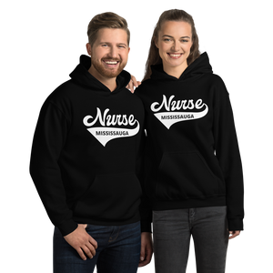 Nursing in the Six - Varsity Nurse - Mississauga- Hoodie - Unisex - BLACK