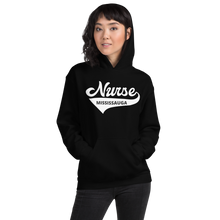 Load image into Gallery viewer, Nursing in the Six - Varsity Nurse - Mississauga- Hoodie - Unisex - BLACK
