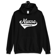 Load image into Gallery viewer, Nursing in the Six - &#39;Varsity&#39; Nurse - Toronto - Unisex - Hoodie - Black
