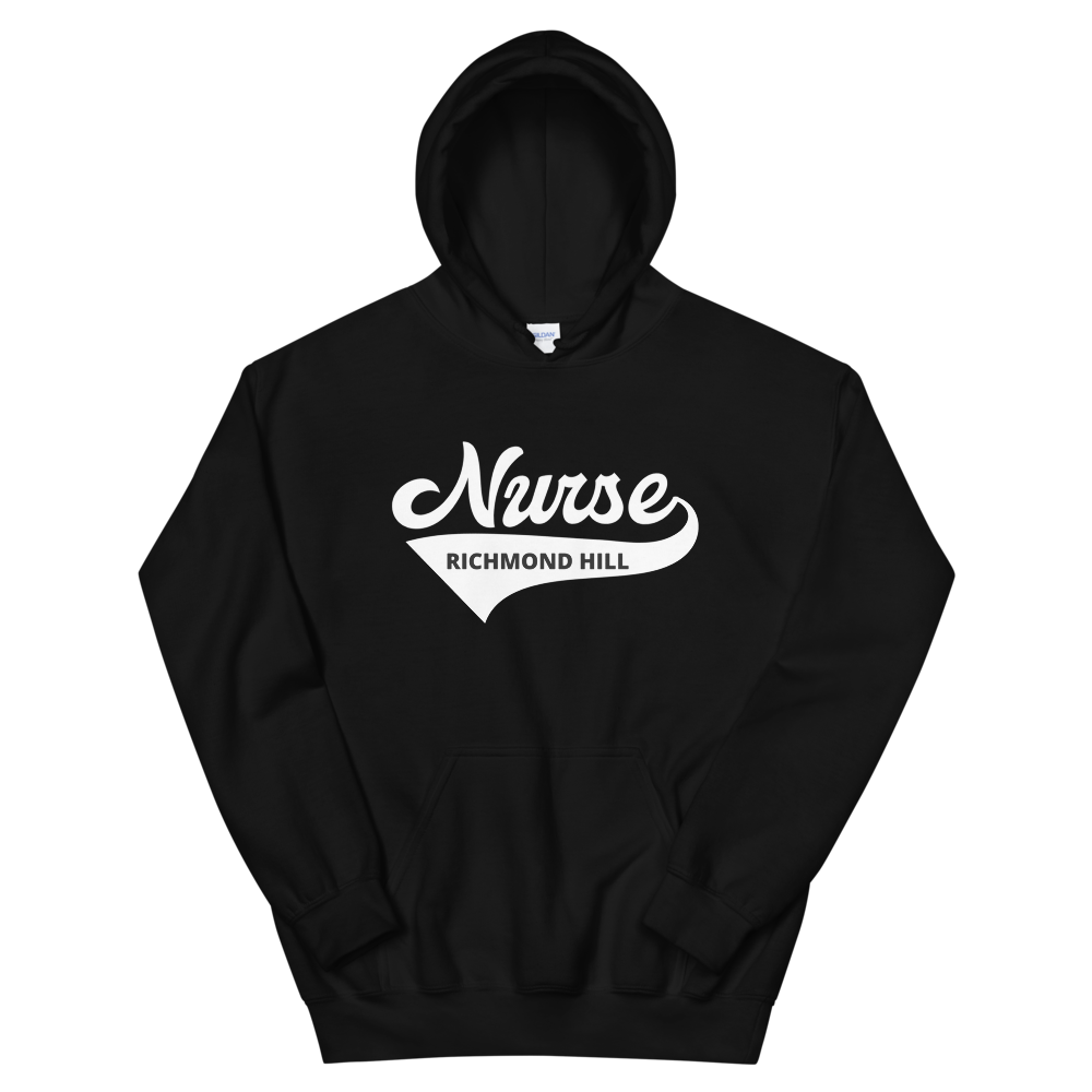 Nursing in the Six - 'Varsity' Nurse - Richmond Hill - Unisex - Hoodie - Black