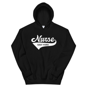Nursing in the Six - Varsity Nurse - EAST YORK - Hoodie - Unisex - BLACK