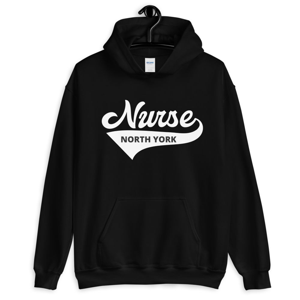 Nursing in the Six - Varsity Nurse - NORTH YORK - Hoodie - Unisex - Black