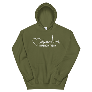 Nursing in the Six - TORONTO SKYLINE/Nursing In The Six - Vibrant Unisex Hoodie - (AVAILABLE IN 7 COLOURS)