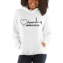 Load image into Gallery viewer, Nursing in the Six - TORONTO SKYLINE/Nursing In The Six - Unisex Hoodie - WHITE
