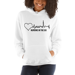 Nursing in the Six - TORONTO SKYLINE/Nursing In The Six - Unisex Hoodie - WHITE