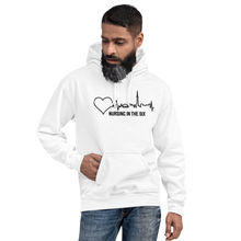 Load image into Gallery viewer, Nursing in the Six - TORONTO SKYLINE/Nursing In The Six - Unisex Hoodie - WHITE

