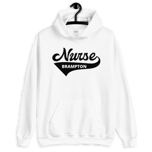 Load image into Gallery viewer, Nursing in the Six - &#39;Varsity&#39; Nurse - Brampton - Unisex - Hoodie - WHITE
