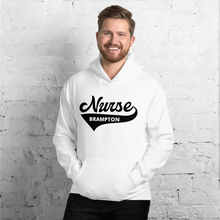 Load image into Gallery viewer, Nursing in the Six - &#39;Varsity&#39; Nurse - Brampton - Unisex - Hoodie - WHITE
