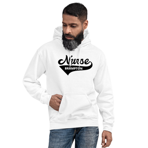 Nursing in the Six - 'Varsity' Nurse - Brampton - Unisex - Hoodie - WHITE