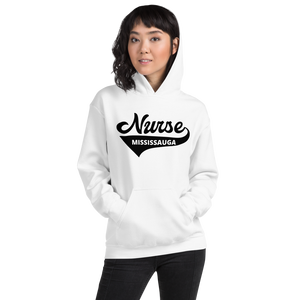 Nursing in the Six - 'Varsity' Nurse - Mississauga - Unisex - Hoodie - WHITE