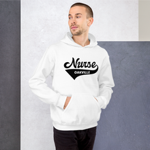 Load image into Gallery viewer, Nursing in the Six - &#39;Varsity&#39; Nurse - Oakville - Unisex - Hoodie - WHITE

