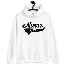 Load image into Gallery viewer, Nursing in the Six - Varsity Nurse - Ajax - Hoodie - Unisex - White
