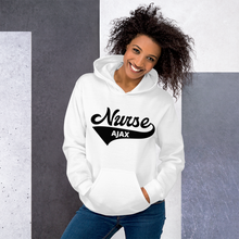 Load image into Gallery viewer, Nursing in the Six - Varsity Nurse - Ajax - Hoodie - Unisex - White
