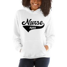 Load image into Gallery viewer, Nursing in the Six - Varsity Nurse - Ajax - Hoodie - Unisex - White
