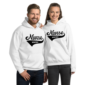 Nursing in the Six - Varsity Nurse - Whitby- Hoodie - Unisex - White