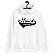 Load image into Gallery viewer, Nursing in the Six - Varsity Nurse - Oshawa - Hoodie - Unisex - White
