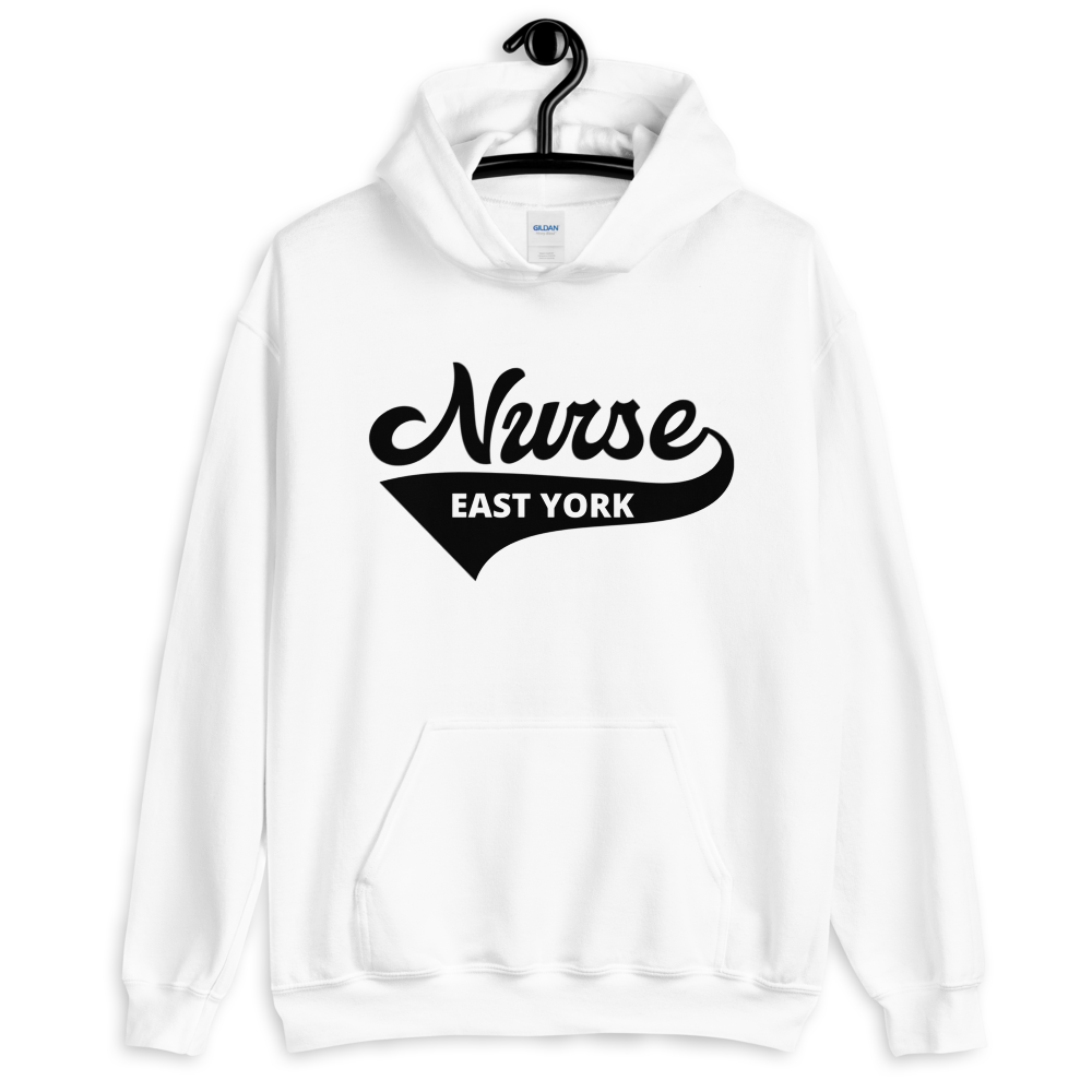 Nursing in the Six - Varsity Nurse - East York - Hoodie - Unisex - White