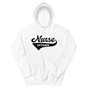 Nursing in the Six - Varsity Nurse - UPTOWN - Hoodie - Unisex - White