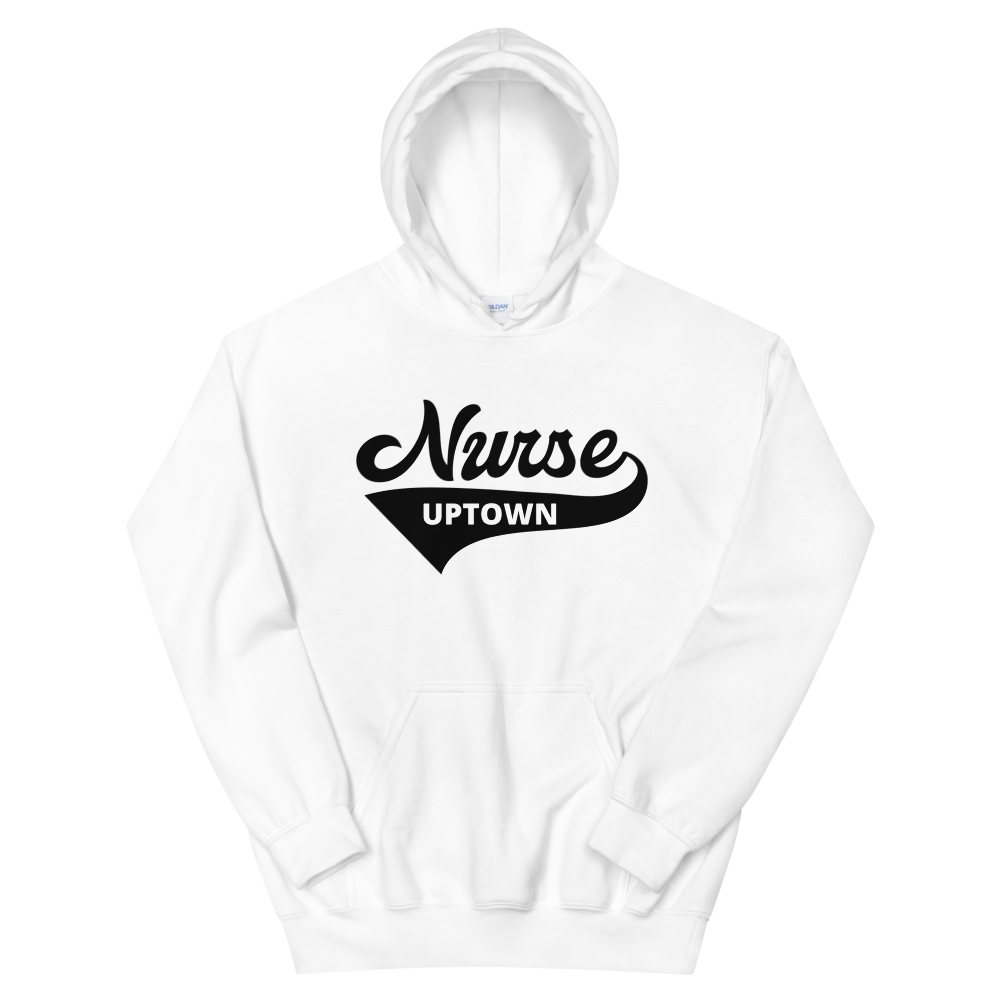 Nursing in the Six - Varsity Nurse - UPTOWN - Hoodie - Unisex - White