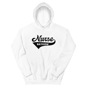 Nursing in the Six - Varsity Nurse - BAYVIEW - Hoodie - Unisex - White