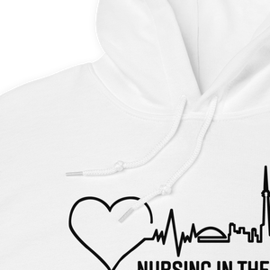 Nursing in the Six - TORONTO SKYLINE/Nursing In The Six - Unisex Hoodie - WHITE