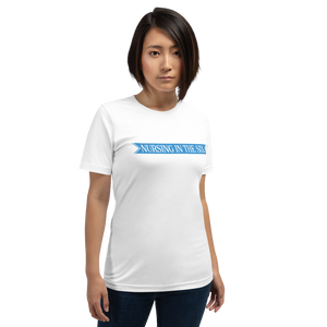 Nursing in the Six - 'SIX' STAR BANNER - Short-Sleeve - T-Shirt - Unisex - WHITE