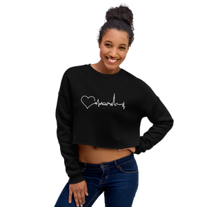Nursing in the Six - TORONTO SKYLINE - Crop Sweatshirt - BLACK